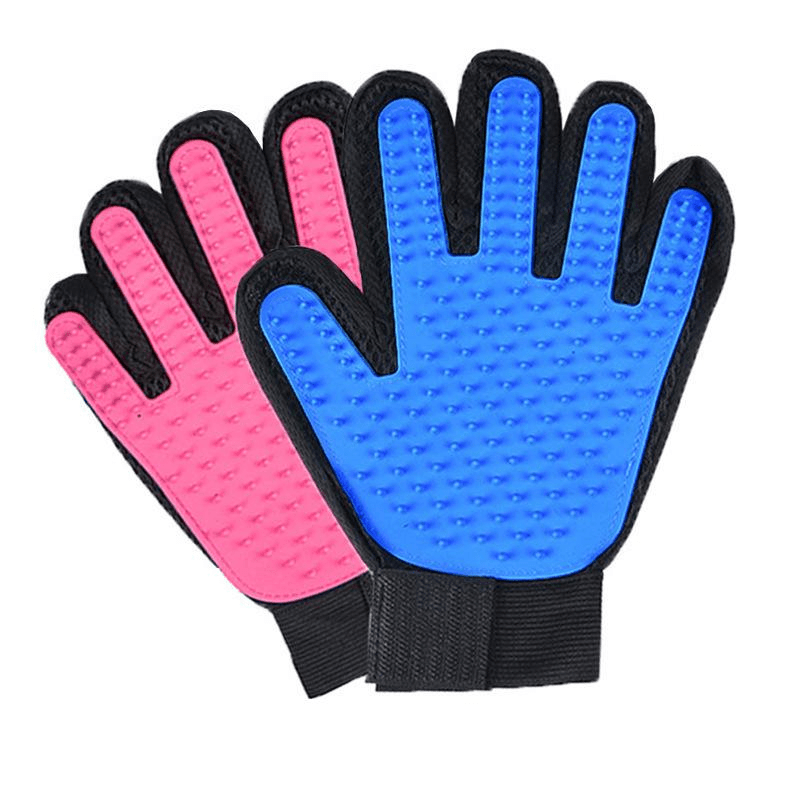 Dog Hair Removal Glove and Slicker Brush Set