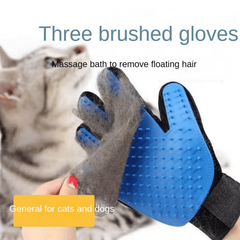 Dog Hair Removal Glove and Slicker Brush Set