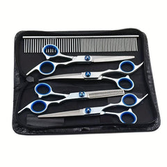 5pcs Pet Grooming Scissors Set Thinning/Straight/Curved for Dog Grooming