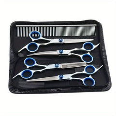 5pcs Pet Grooming Scissors Set Thinning/Straight/Curved for Dog Grooming