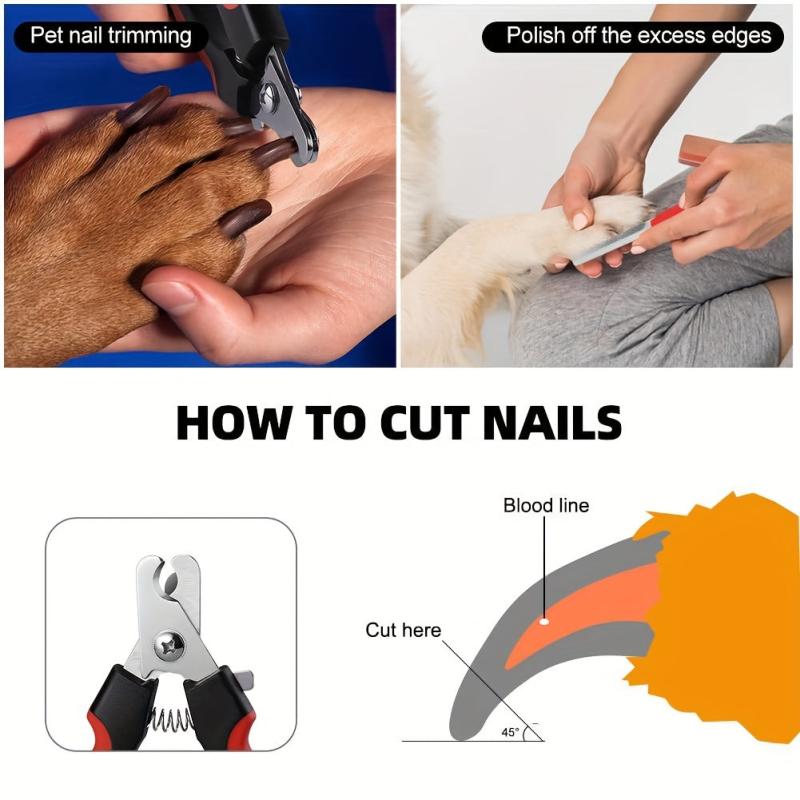 2pcs Pet Nail Scissors Set Cat & Dog Clippers Small Medium Large Pets