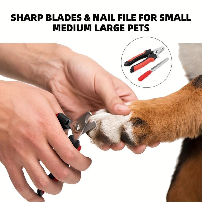 2pcs Pet Nail Scissors Set Cat & Dog Clippers Small Medium Large Pets