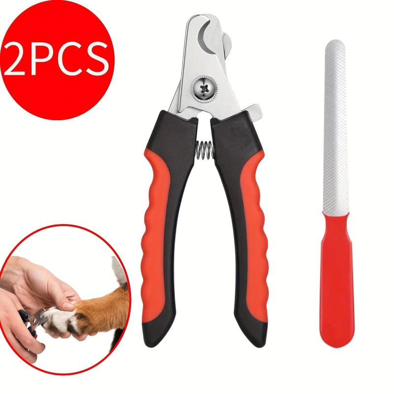 2pcs Pet Nail Scissors Set Cat & Dog Clippers Small Medium Large Pets