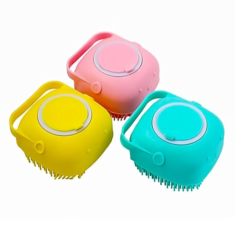 Silicone Bath Brush Liquid Filling Pet Massage Shampoo Brush