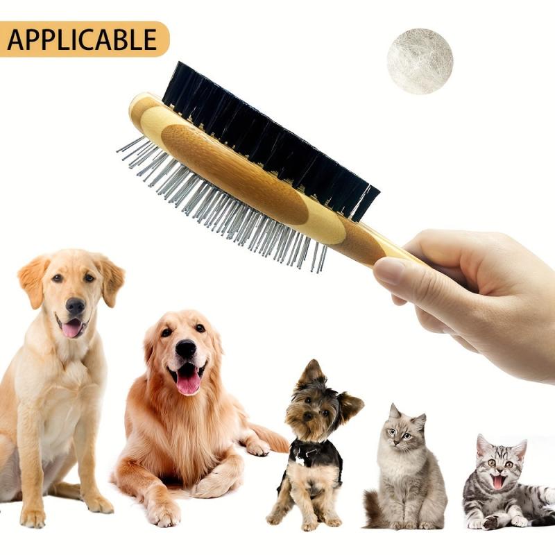 2-in-1 Pet Grooming Brush & Massager for Dogs and Cats