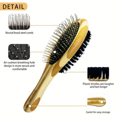 2-in-1 Pet Grooming Brush & Massager for Dogs and Cats