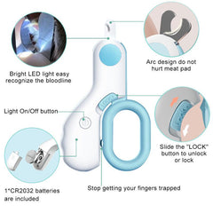 LED Light Pet Nail Clipper for Cat and Dog Grooming