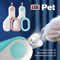 LED Light Pet Nail Clipper for Cat and Dog Grooming