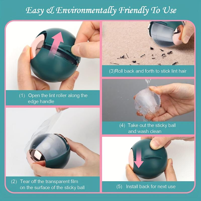 Reusable Mini Gel Lint Roller for Clothes & Pet Hair Removal