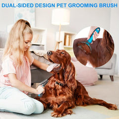 Double-Sided Pet Grooming Tool for Shedding and Dematting