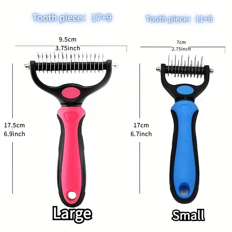Double-Sided Pet Grooming Tool for Shedding and Dematting