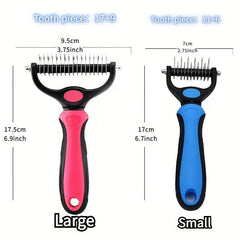 Double-Sided Pet Grooming Tool for Shedding and Dematting