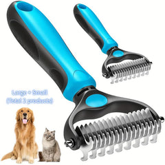 Double-Sided Pet Grooming Tool for Shedding and Dematting