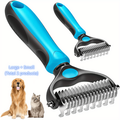 Double-Sided Pet Grooming Tool for Shedding and Dematting