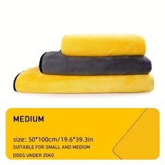 Absorbent Pet Towels Soft Coral Fleece Bath Towel for Cats and Dogs