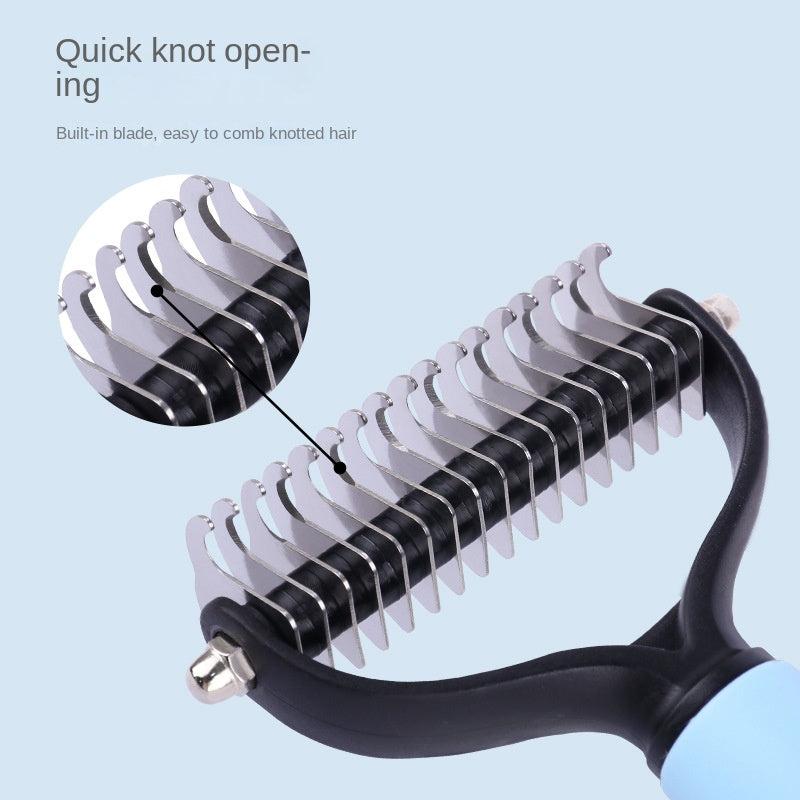 Double Sided Slicker Pet Brush Shedding Dematting Dog Comb