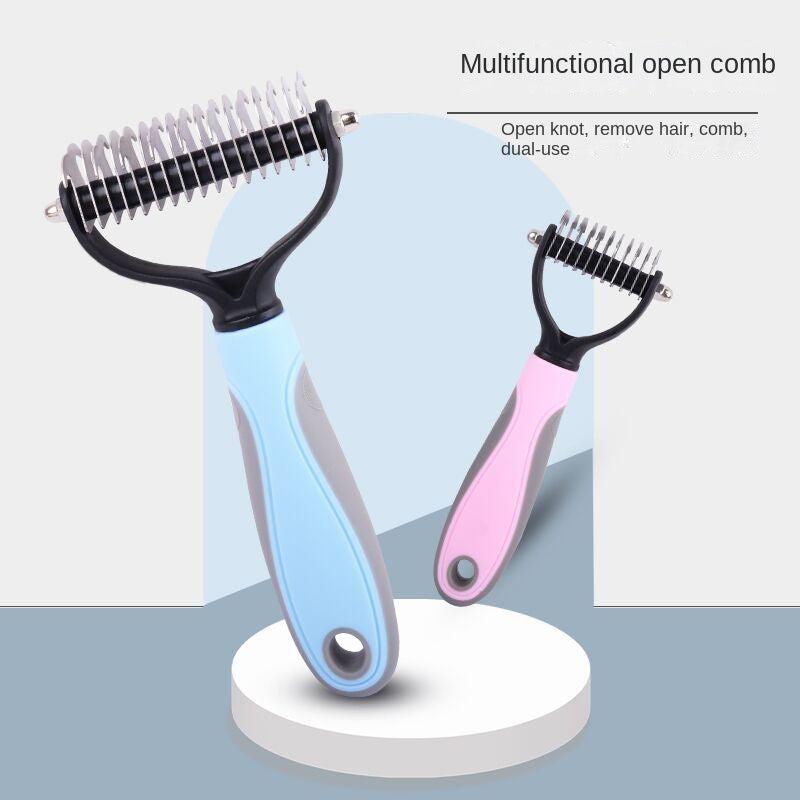 Double Sided Slicker Pet Brush Shedding Dematting Dog Comb