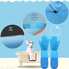 Pet Silicone Beauty Shower Gloves Dog & Cat Massage Bath Gloves