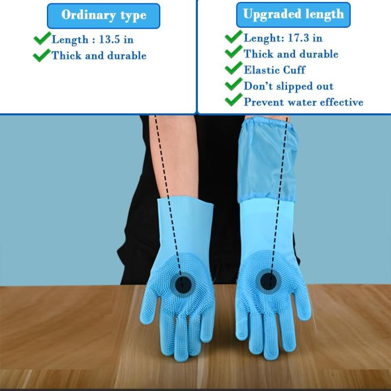Pet Silicone Beauty Shower Gloves Dog & Cat Massage Bath Gloves