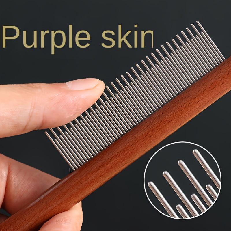3pcs Pet Grooming Comb Cats Rubber Handle Removing Matted Fur