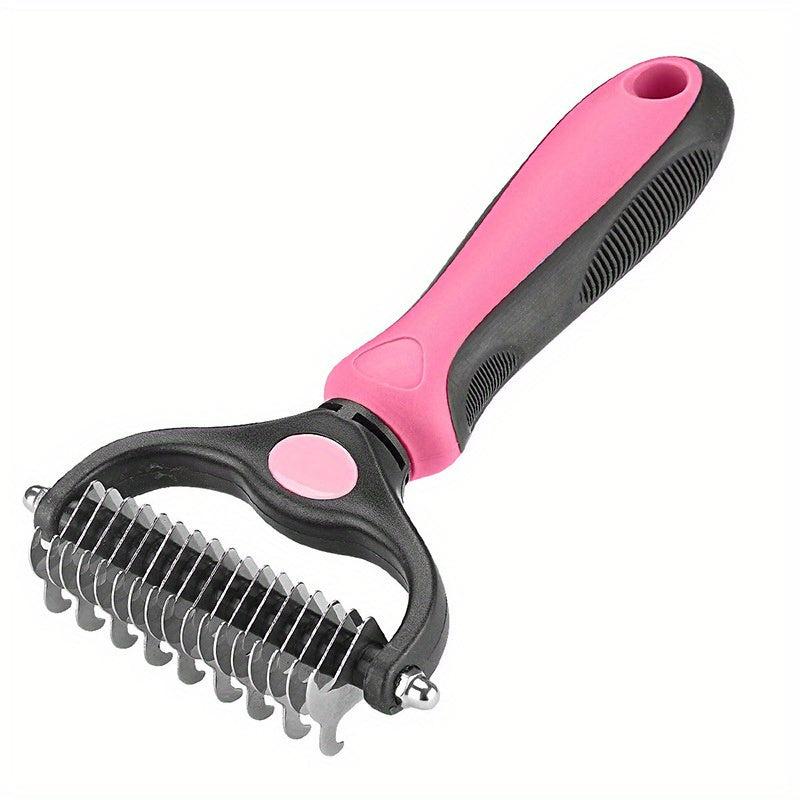 Double Sided Pet Grooming Brush Undercoat Rake for Dogs and Cats