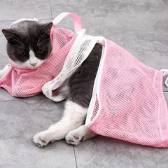 Adjustable Cat Bathing Bag Mesh Grooming Bag for Cat Supplies