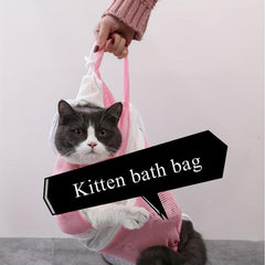 Adjustable Cat Bathing Bag Mesh Grooming Bag for Cat Supplies