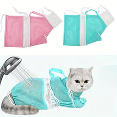 Adjustable Cat Bathing Bag Mesh Grooming Bag for Cat Supplies