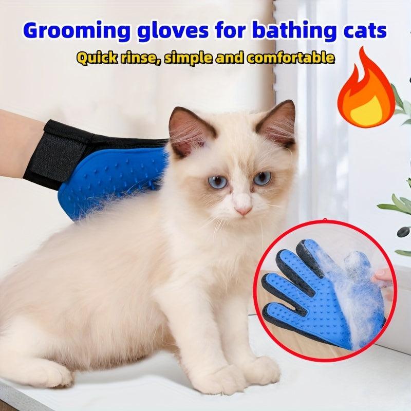 2pcs Cat Hair Removal Gloves - Pet Grooming Gloves