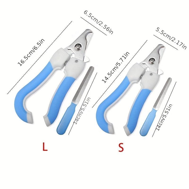 Pet Nail Clipper & File Set Stainless Steel Dog Cat Grooming Tool