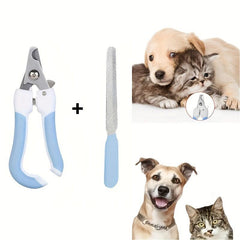 Pet Nail Clipper & File Set Stainless Steel Dog Cat Grooming Tool
