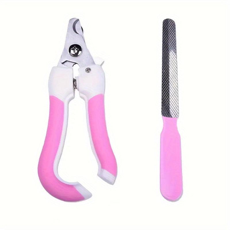 Pet Nail Clipper & File Set Stainless Steel Dog Cat Grooming Tool