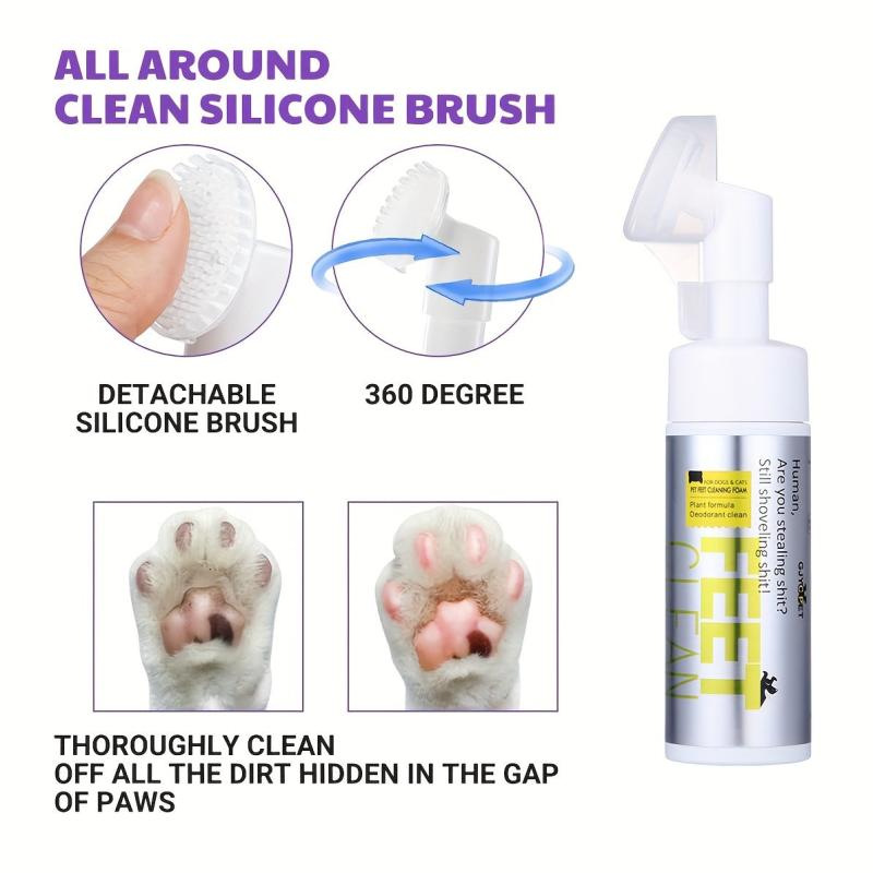 Pet Paw Cleaner - Silicone Grooming Brush for Dogs Cats