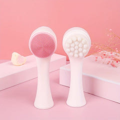 1pc Pet Manual Silicone Paw Cleansing Massage Brush Double Side Dog Cleanser