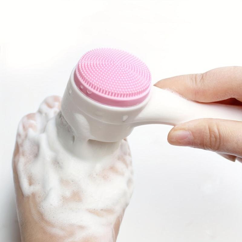 1pc Pet Manual Silicone Paw Cleansing Massage Brush Double Side Dog Cleanser
