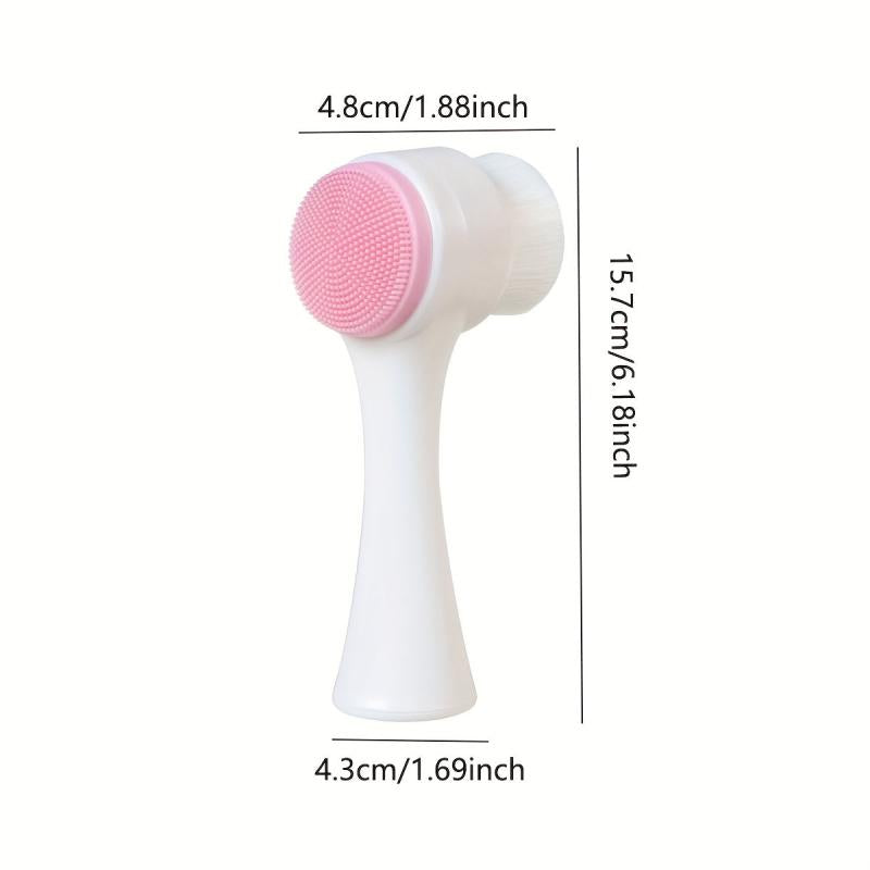 1pc Pet Manual Silicone Paw Cleansing Massage Brush Double Side Dog Cleanser