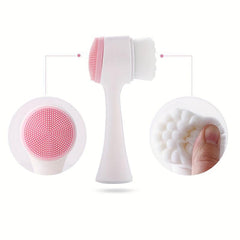 1pc Pet Manual Silicone Paw Cleansing Massage Brush Double Side Dog Cleanser