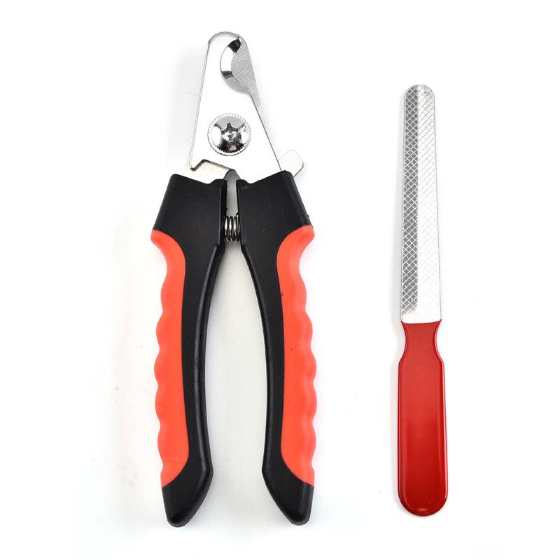 Stainless Steel Cat Nail Scissor & File Set for Pet Paws Grooming