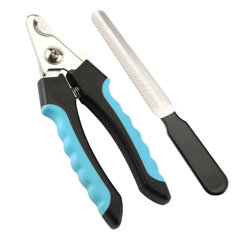Stainless Steel Cat Nail Scissor & File Set for Pet Paws Grooming