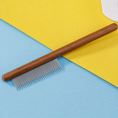 Wooden Pet Grooming Comb for Cat Dog Hair Removal Flea Control