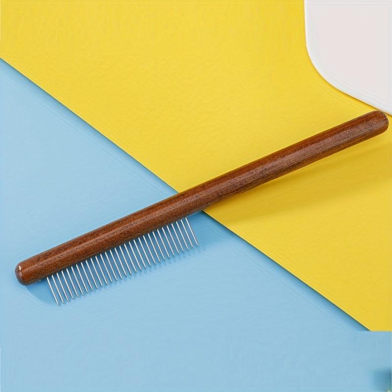 Wooden Pet Grooming Comb for Cat Dog Hair Removal Flea Control