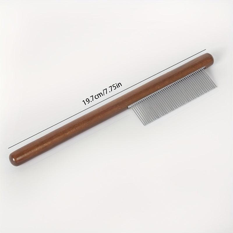 Wooden Pet Grooming Comb for Cat Dog Hair Removal Flea Control