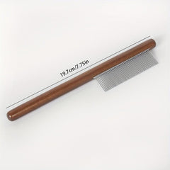Wooden Pet Grooming Comb for Cat Dog Hair Removal Flea Control