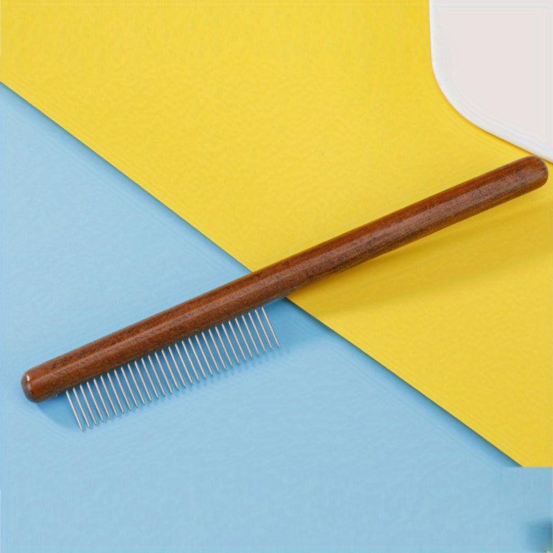 Wooden Pet Grooming Comb for Cat Dog Hair Removal Flea Control