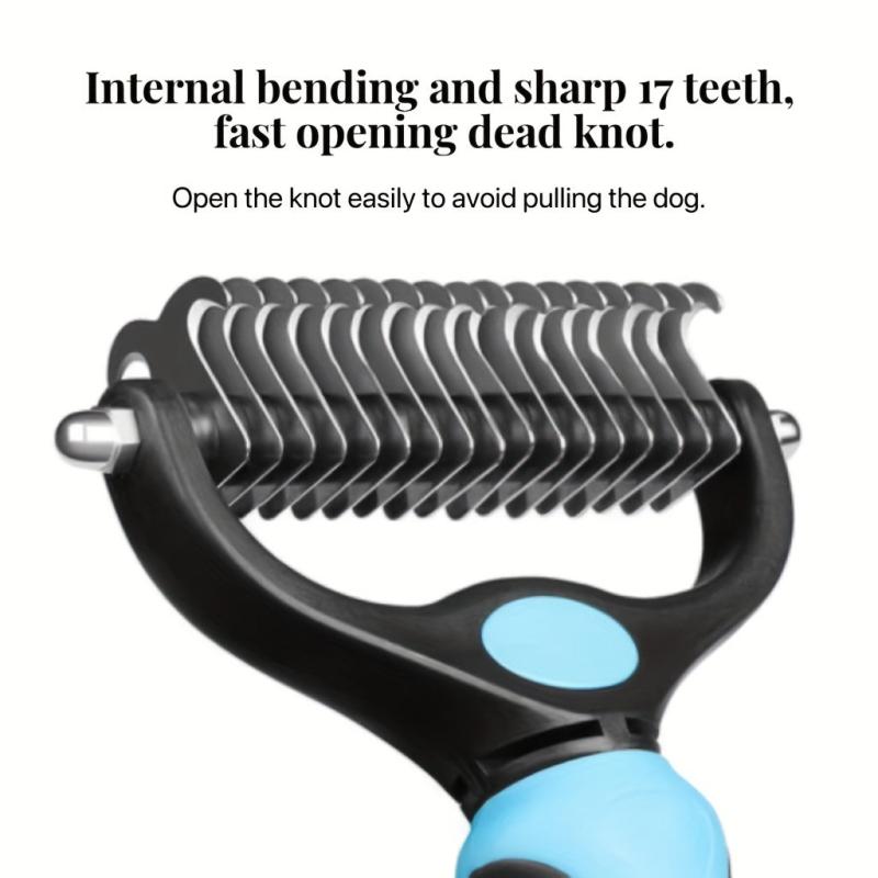 Double Sided Slicker Pet Brush Shedding Dematting Stainless Steel Dog Comb
