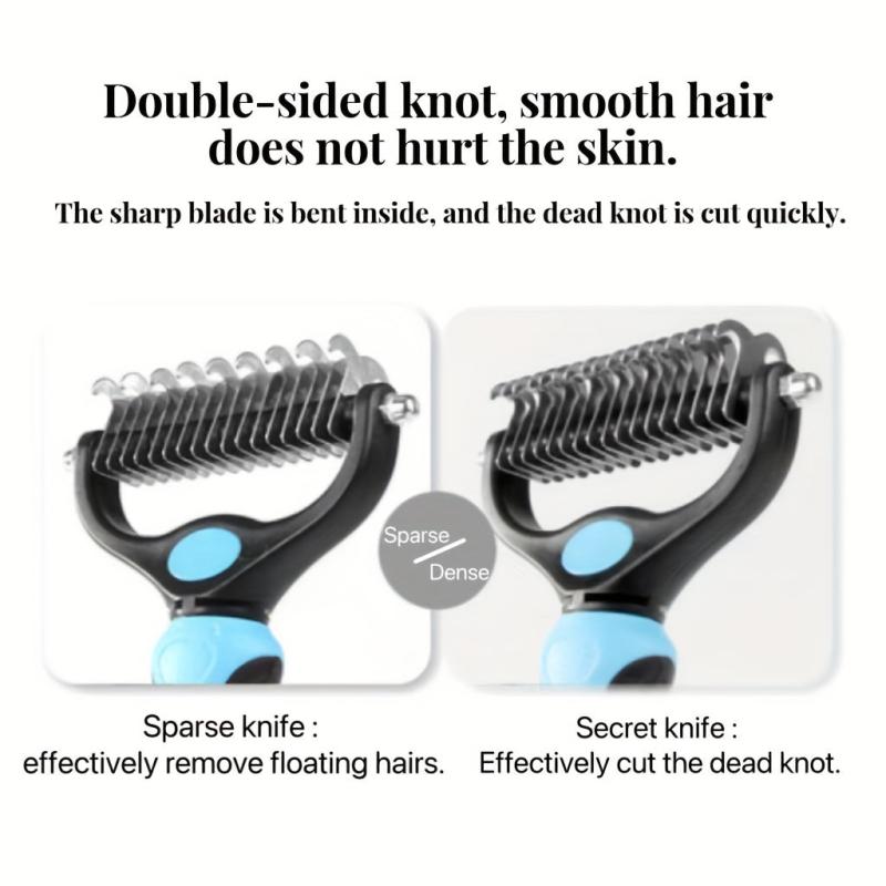Double Sided Slicker Pet Brush Shedding Dematting Stainless Steel Dog Comb
