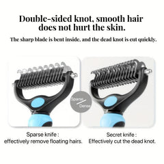 Double Sided Slicker Pet Brush Shedding Dematting Stainless Steel Dog Comb