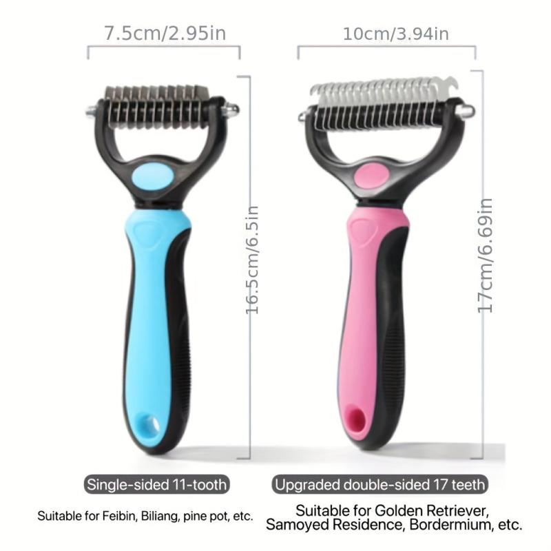 Double Sided Slicker Pet Brush Shedding Dematting Stainless Steel Dog Comb