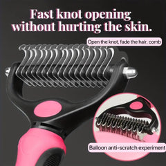 Double Sided Slicker Pet Brush Shedding Dematting Stainless Steel Dog Comb
