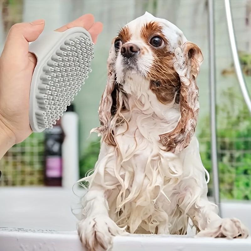 Soothing Dog Bath Brush for Short Hair Shedding